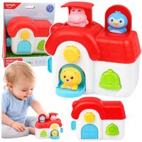 DLA DZIECI DOMEK EDUKACYJNY Z SKACZĄCYMI ZWIERZĄTKAMI