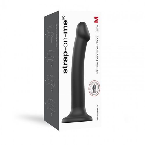 Silicone Bendable Dildo Double Density Black M na Arena.pl