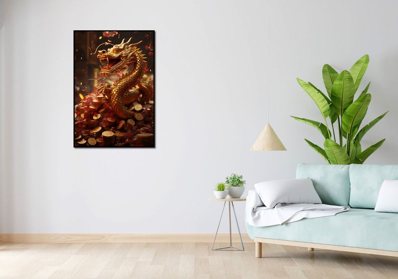 Plakat 68x98cm Smok Bogactwa zdjęcie 4