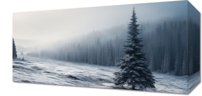 Obraz 40x20cm Samotna Choinka zdjęcie 1