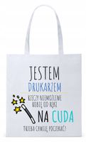 Torba Biała Eco Shopper Dla Drukarza Z Nadrukiem Ze Zdjęciem