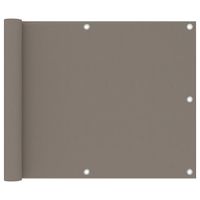 Parawan balkonowy, taupe, 75x400 cm, tkanina Oxford