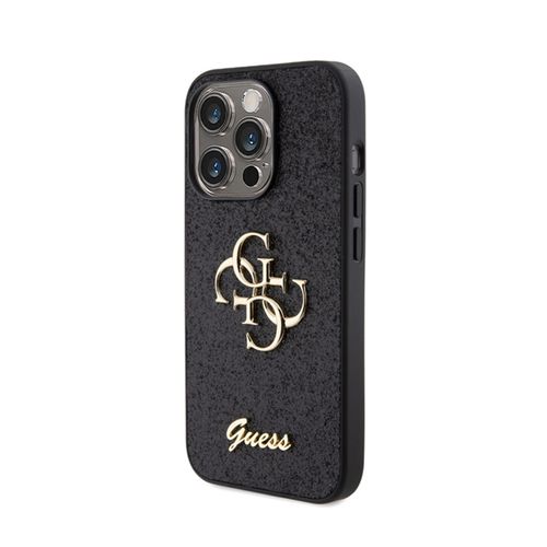 Guess Glitter Script Big 4G - Etui iPhone 15 Pro (czarny) na Arena.pl