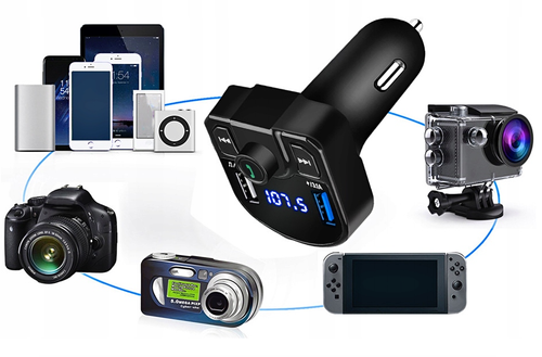 td transmiter fm bluetooth ładowarka qc 3.1a 2x usb na Arena.pl
