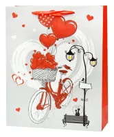 Torebka Prezentowa - Serca [Rozmiar M - 23 x 18 x 8 cm, Wzór nr 4]