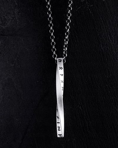 Srebrny wisiorek na łańcuszku RUNY - OBEREGI na Arena.pl