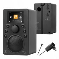 Radio INTERNETOWE WiFi Bluetooth 5.0 Kruger Matz wyświetlacz 2,4" BUDZIK