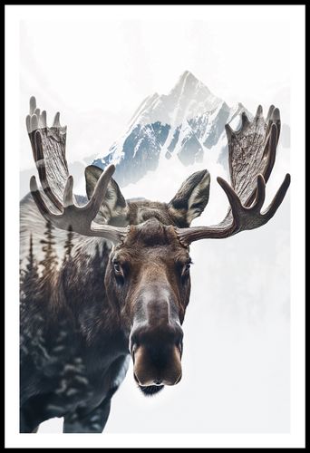 Plakat 56,6x86,4cm Łoś Duch Lasu na Arena.pl