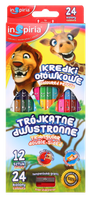 kredki 12szt trójkątne dwustronne inspiria 3236