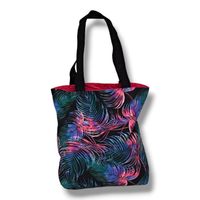 Torba na zakupy bawełniana shopperka torba shopper zakupowa tęczowe pióra