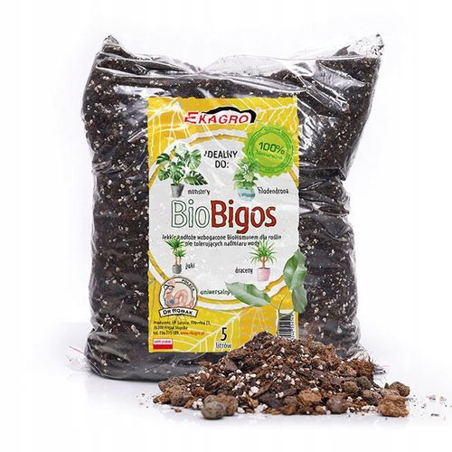 Podłoże BIGOS Lekka Ziemia do kwiatów roślin zielonych 5L Mieszanka na Arena.pl