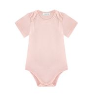Body z krótkim rękawem bambus, różowe 80