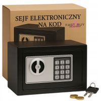 Domowy Sejf Kasetka na Zamek Elektroniczny Szyfr Klucz Kod Kasa Pancerna XL
