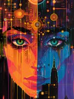 Plakat 60x80cm Cyfrowa Psyche