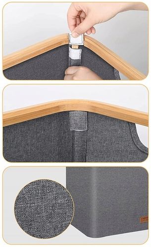 KOSZ NA PRANIE BIELIZNĘ POJEMNIK 100 L Bambus grey na Arena.pl