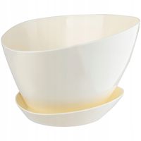 DONICZKA OSŁONKA Z PODSTAWKĄ DONICA BEŻOWA 14cm