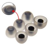 Gumki wodoszczelne do słuchawek 4.0 mm - S,M,L bezbarwno-czarne