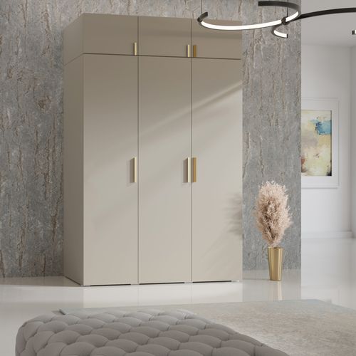 Nadstawka do szafy Napoli 3D 150 Kaszmir (złoty uchwyt) na Arena.pl