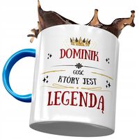 Kubek Błękitny Dla Dominika Kolegi Męża Na Prezent Z Nadrukiem Ze Zdjęciem