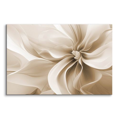 Obraz Na Płótnie Abstrakcja Kremowy Kwiat Dekoracja Glamour 120cm x 80cm na Arena.pl