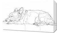 Obraz 50x30cm Śpiący Psiak
