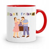 Kubek Czerwony Przyjaciela Best Friends Ever Z Nadrukiem Ze Zdjęciem