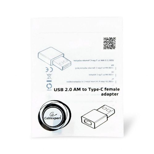 Adapter USB2.0 Typ-A męski do Typ-C żeński/czarny na Arena.pl