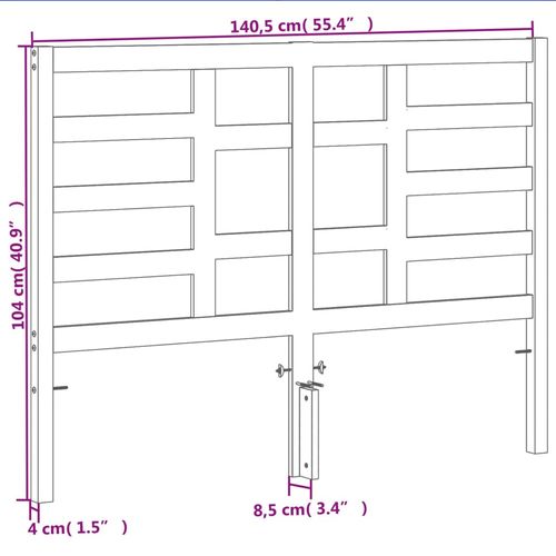 Wezgłowie do łóżka, woskowy brąz, 135 cm, lite drewno sosnowe na Arena.pl