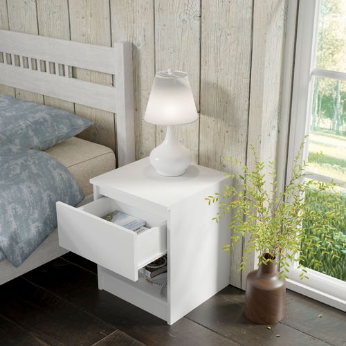 Szafka nocna MAJA stolik S1 40 cm biały mat 1 szuflada na Arena.pl
