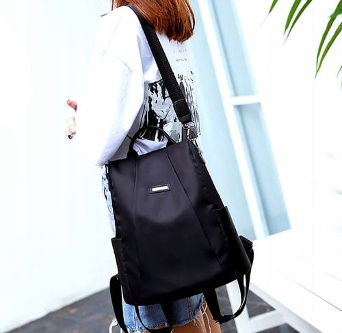 Plecak Damski Czarny Wodoodporny 2W1 Pojemny Torba na Arena.pl