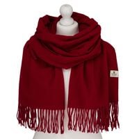 elegancki, czerwony szalik damski z poliestru - peterson