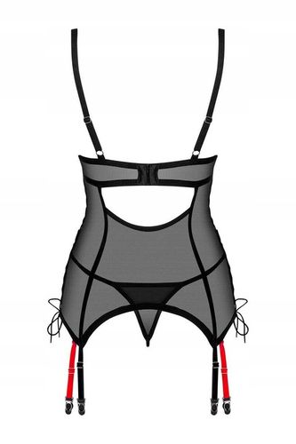 Obsessive Gorset i stringi Glandez czarne XL/2XL na Arena.pl