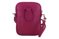 Skórzane etui na telefon - Fuksja