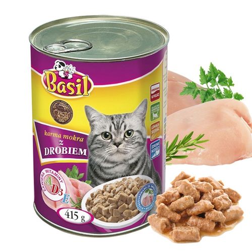 Basil KARMA dla KOTA puszka 415g 24szt MIX SMAKÓW ( 3x8sztuk ) na Arena.pl