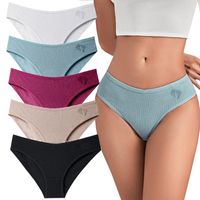 5x WYGODNE PRĄŻKOWANE ROZCIĄGLIWE MAJTKI FIGI BAWEŁNIANE W PRĄŻEK M/L #58