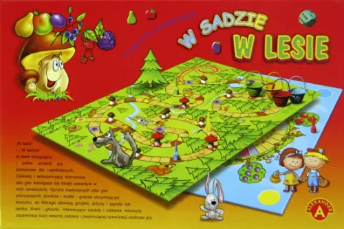 Gra planszowa dla dzieci W lesie. W sadzie - zbieranie owoców i grzybów na Arena.pl