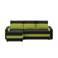 Narożnik uniwersalny, mikrofaza, AURELO, 231x140x92, zielony | TYLETEGOTU