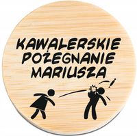 OTWIERACZ DREWNIANY magnes personalizacja PREZENT WIECZÓR KAWALESKI