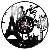 Zegar ścienny z płyty winylowej Paryż 264.14