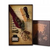 ZESTAW do KALIGRAFII Wosk do PIECZĘCI PIÓRO TUSZ