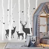 Naklejki Zestaw Brzozy i Jelonki HD036