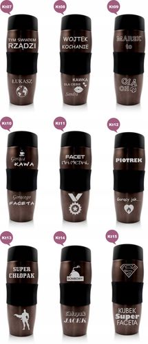 KUBEK TERMICZNY Z GRAWEREM prezent na święta mikołajki twój napis tekst na Arena.pl