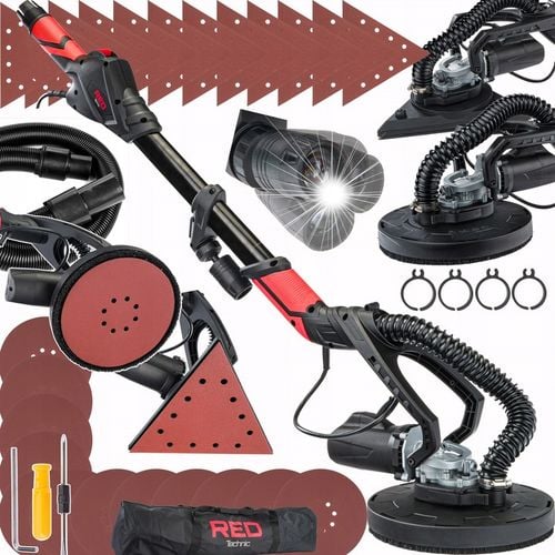 Szlifierka Do Gładzi GIPSU Tynku Żyrafa LED z Wysięgnikiem Bezpyłowa 2 na Arena.pl