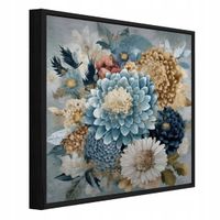 Obraz W Ramie Na Metalu Do Sypialni Salonu Kwiaty 50x50