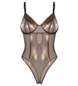 Otwarte body z połyskującej siateczki S/M