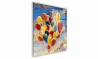 OBRAZ NA SZKLE KWADRATOWY 70x70cm 007 Balony
