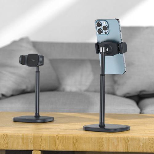 Podstawka stojak uchwyt teleskopowy do telefonu czarny na Arena.pl