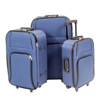 Duże niebieskie walizki z tworzywa na kółkach do samolotu H23-015BL komplet 3 szt. 19/23/27