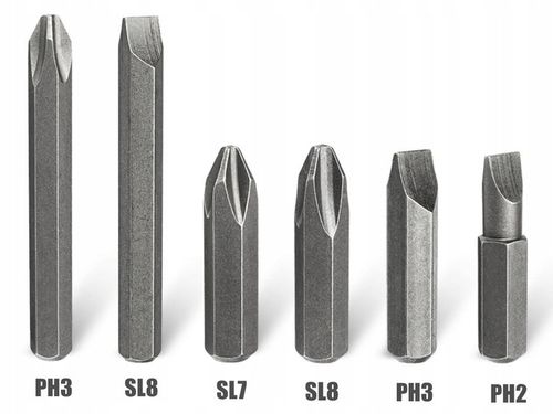ŚRUBOKRĘT POBIJAK WYKRĘTAK WKRĘTAK UDAROWY 6 x BIT GUMOWA RĘKOJEŚĆ PUDEŁKO na Arena.pl