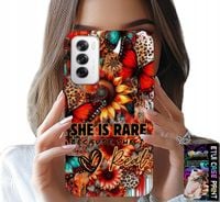 ETUI DO OPPO RENO12 5G - SHE IS RARE, SŁONECZNIKI, KWIATY, MOTYLE